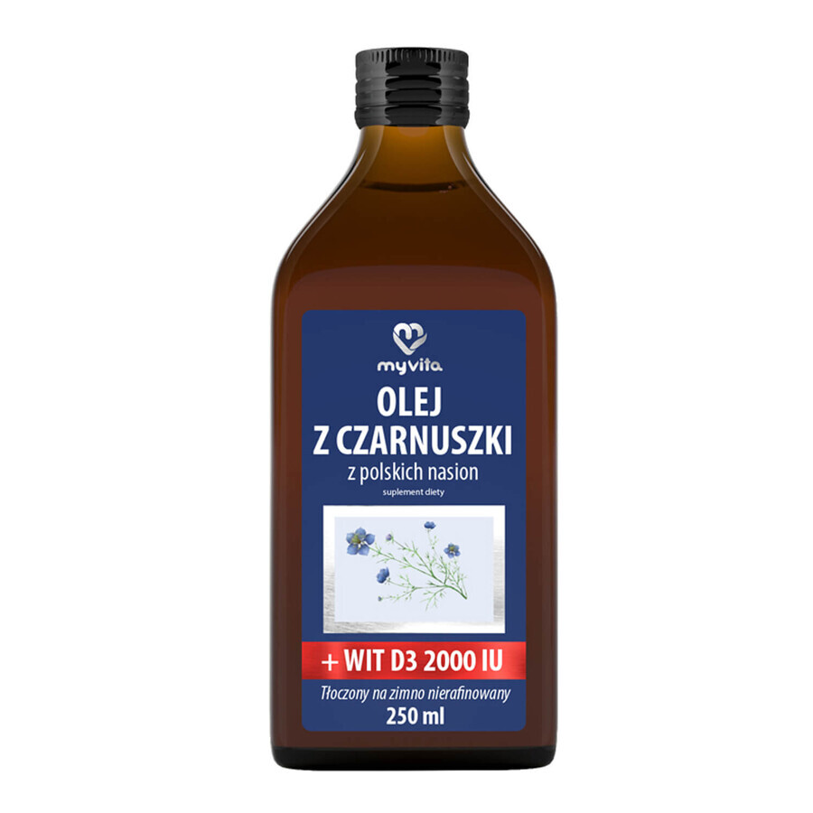 MyVita Cumin Oil + Vitamin D3 2000 IU, 250 ml