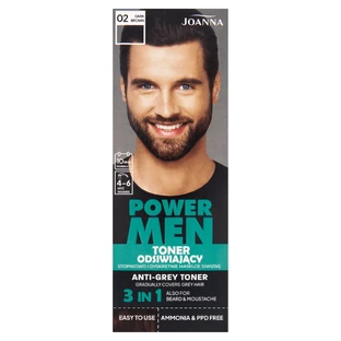 Joanna Power Men, ontlakkende toner, 02 donkerbruin, 80 g