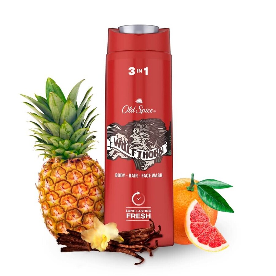 Old Spice, gel de duș 3 în 1 pentru corp, păr și față, Wolfthorn, 400 ml Old Spice, gel de duș 3 în 1 pentru corp, păr și față, Wolfthorn, 400 ml