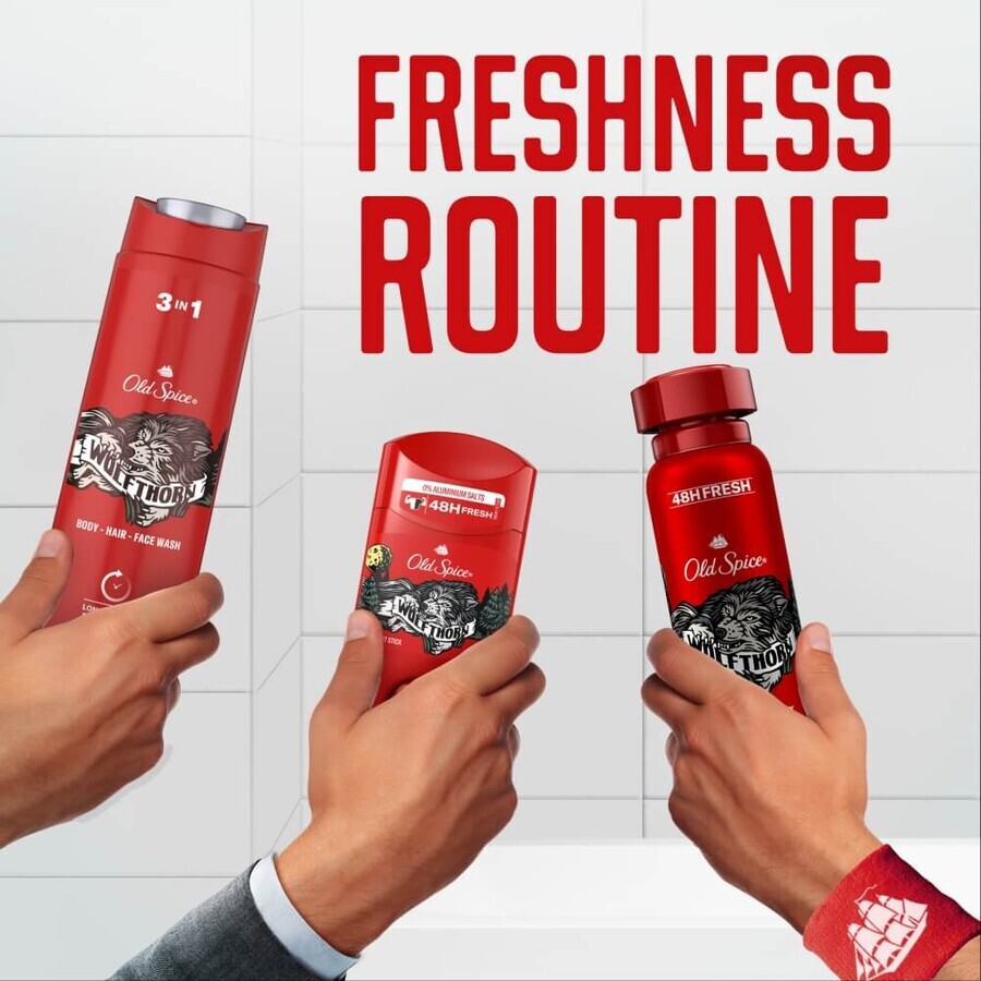 Old Spice, gel de duș 3 în 1 pentru corp, păr și față, Wolfthorn, 400 ml Old Spice, gel de duș 3 în 1 pentru corp, păr și față, Wolfthorn, 400 ml