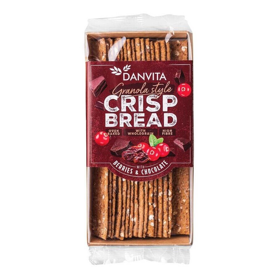 Crunchy bread with berries and chocolate Granola, 130 g, Danvita