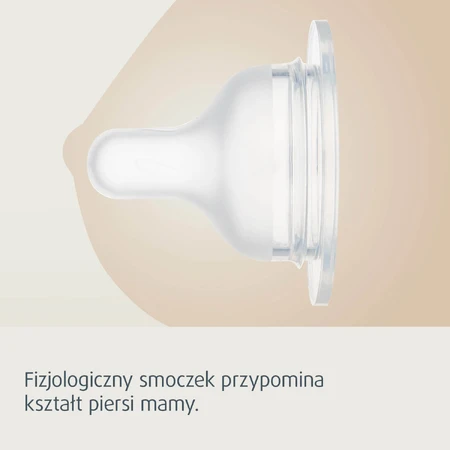 Canpol Bebés, biberón anticólicos S-Shape, boca ancha, PP, 24/201, 200 ml + tetina de silicona para biberón S-Shape XL, alimentación rápida, 59/894, a partir de 9 meses, 2 unidades de regalo