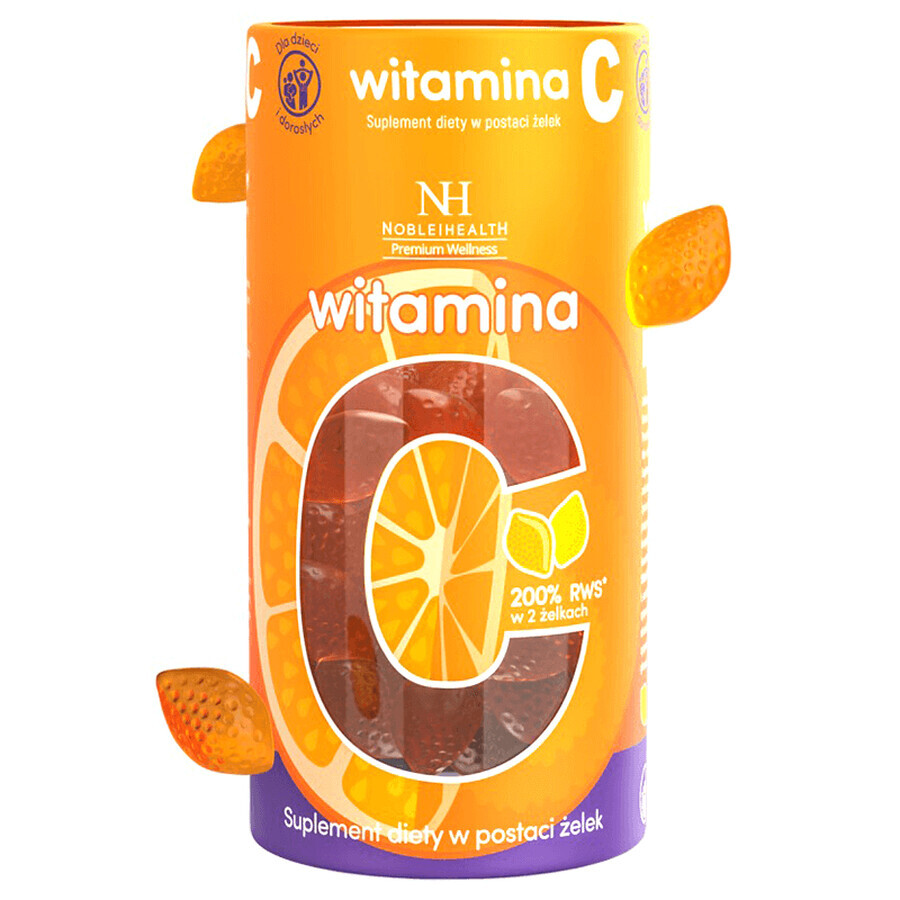 Noble Health Vitamina C, gelatine, 300 g