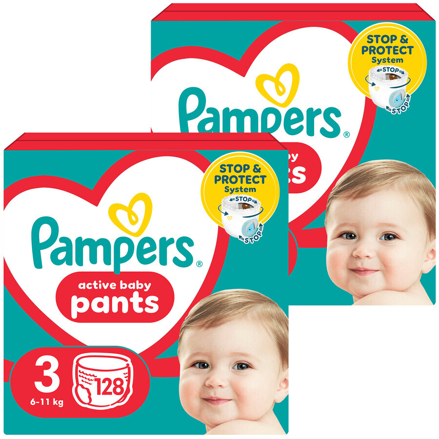 Pampers Pants set, pannolini, taglia 3, 6-11 kg, 2 x 128 pezzi
