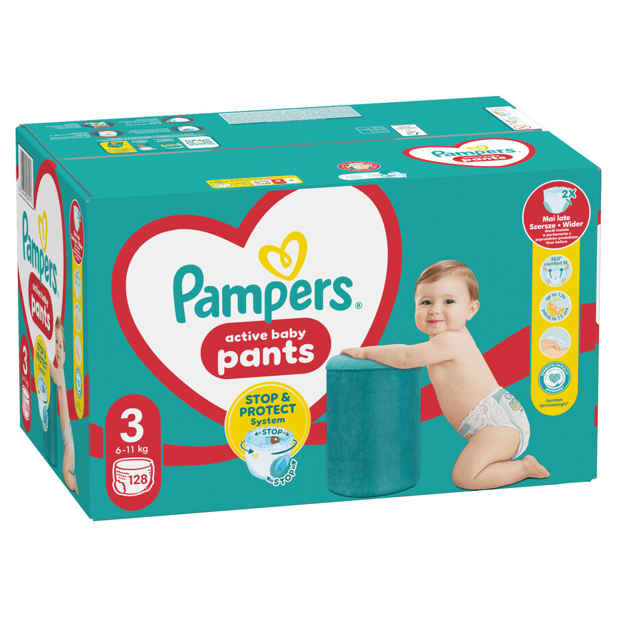Pampers Pants set, pannolini, taglia 3, 6-11 kg, 2 x 128 pezzi
