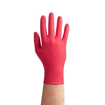 EasyCare Nitrile, guantes de nitrilo, no estériles, sin polvo, frambuesa, talla S, 100 unidades
