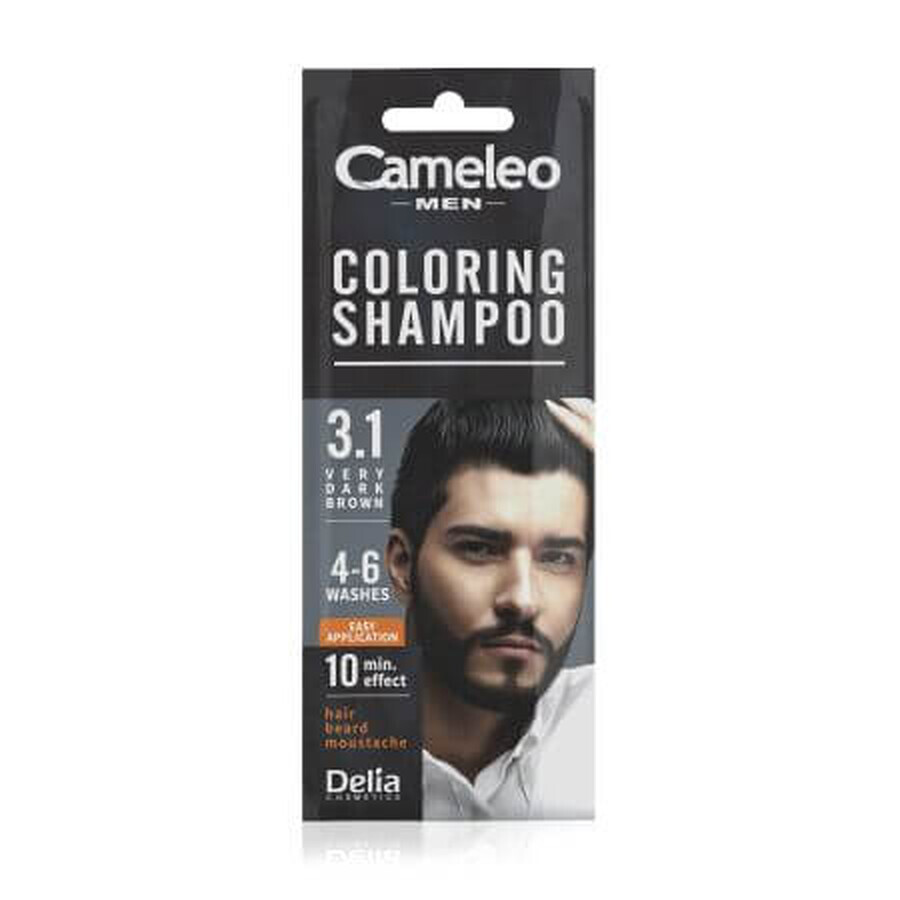 Shampooing ombrageux pour hommes Cameleo, brun très foncé 3.1, 15 ml, Delia Cosmetics