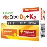 Erbafarm Naturale VitaErba D3+K2, 60 tabletten