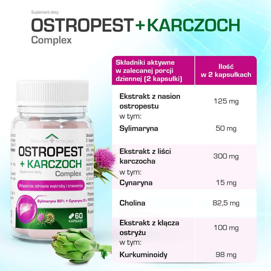 Distel + Artisjok Complex, 60 capsules