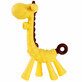 Bocioland, silicone teether with tabs, yellow-brown giraffe, from 3 months, 1 piece