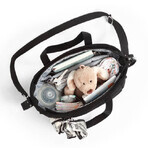 BabyOno, Kinderwagentasche, Carmen, schwarz + Schmusedecke, Blinky Cloud, 1 Gratisartikel