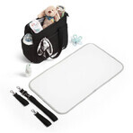BabyOno, Kinderwagentasche, Carmen, schwarz + Schmusedecke, Blinky Cloud, 1 Gratisartikel
