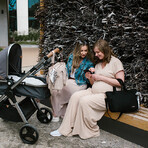BabyOno, Kinderwagentasche, Carmen, schwarz + Schmusedecke, Blinky Cloud, 1 Gratisartikel