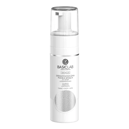 BasicLab Micellis, espuma limpiadora dermatológica para pieles ultrasensibles, 150 ml