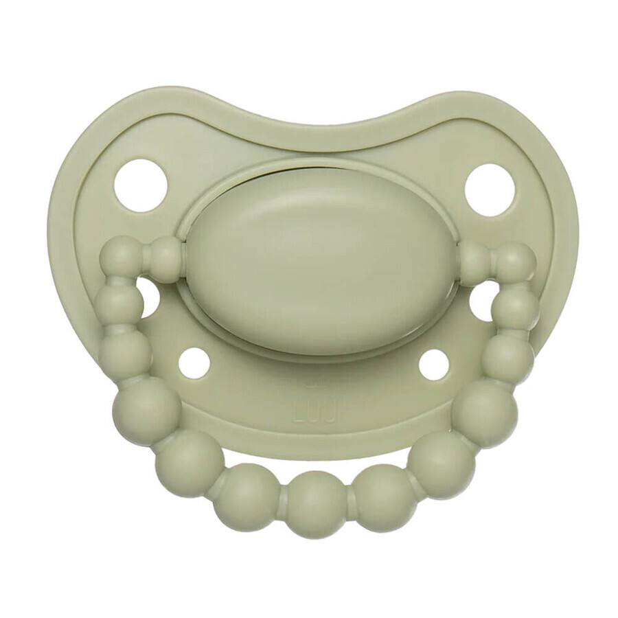Luu Kids, chupete, posicionamiento, silicona, Seaside Grass, a partir de 6 meses, 1 pieza