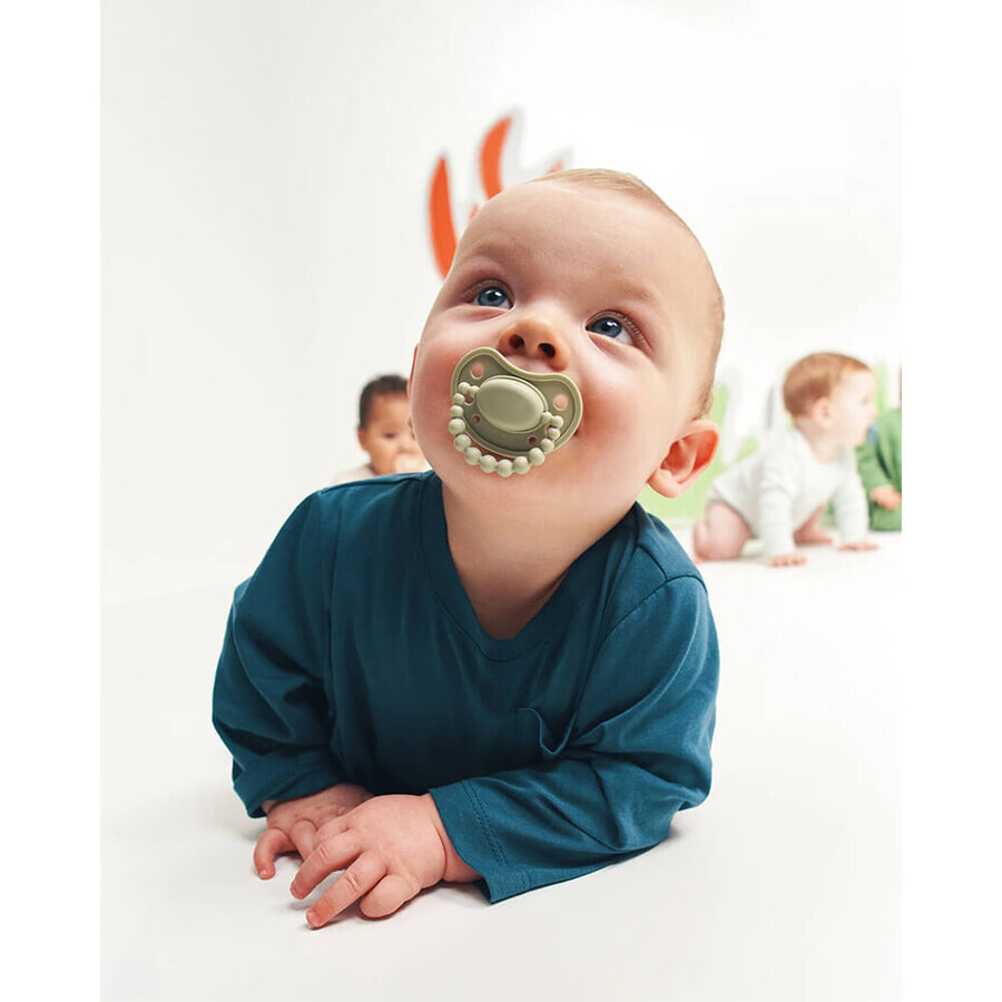 Luu Kids, chupete, posicionamiento, silicona, Seaside Grass, a partir de 6 meses, 1 pieza