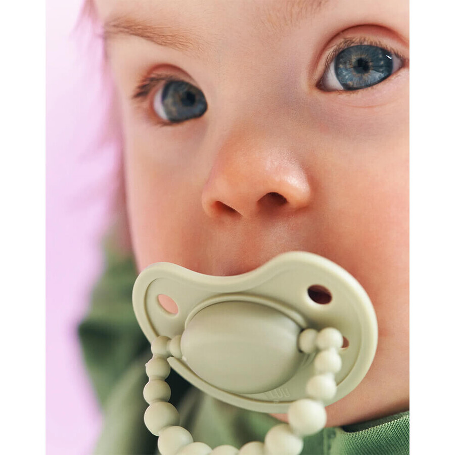 Luu Kids, chupete, posicionamiento, silicona, Seaside Grass, a partir de 6 meses, 1 pieza