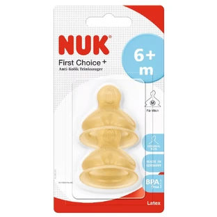 Tetina de látex First Choice Plus, 6 meses+, 2 piezas, Nuk