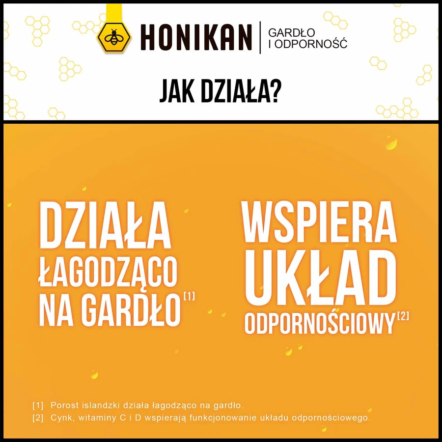 Honikan Throat and Immunity Honey Honi-Gels, à partir de 4 ans, 30 pièces