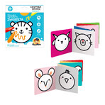 CzuCzu Long Drawing Books I Catch the Crayon Animals, 2 cărți pentru copii, de la 18 luni