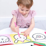 CzuCzu Long Drawing Books I Catch the Crayon Animals, 2 cărți pentru copii, de la 18 luni