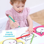 CzuCzu Long Drawing Books I Catch the Crayon Animals, 2 cărți pentru copii, de la 18 luni