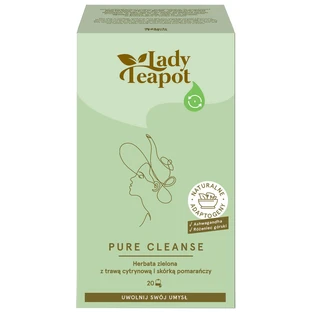Lady Theepot Pure Cleanse, citroengras groene thee, 20 builtjes