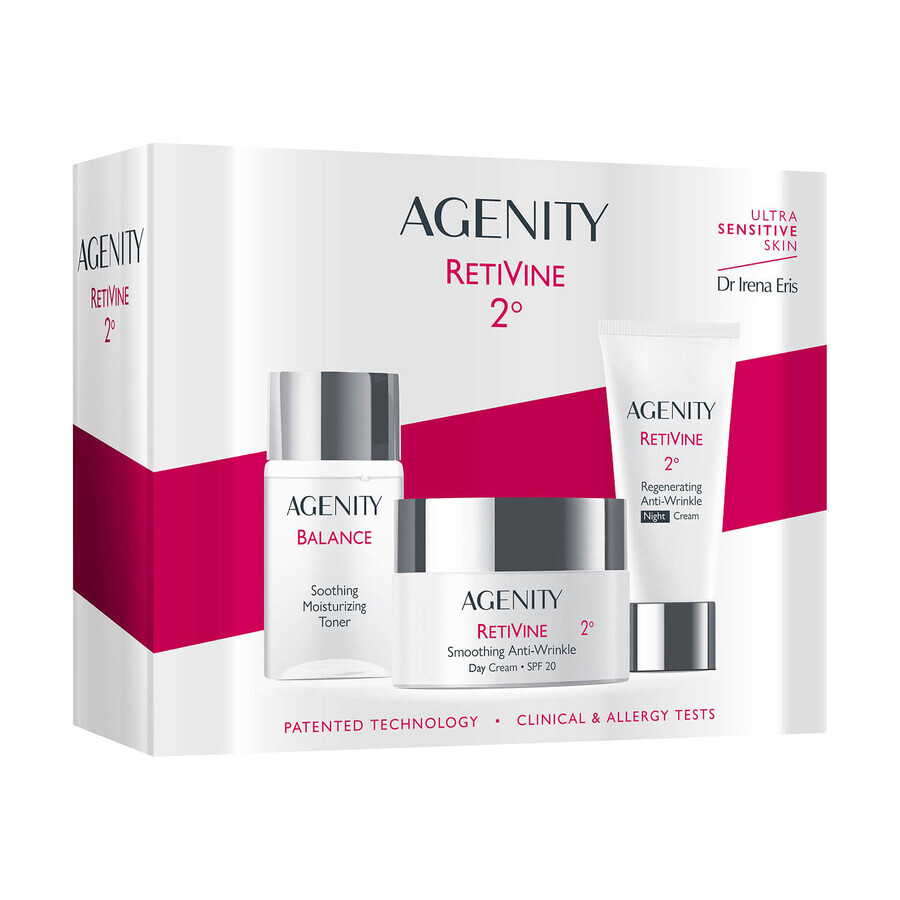 Set Agenity 2° RetiVine, day cream, SPF 20, 50 ml + night cream, 25 ml + Balance, moisturizing tonic, 50 ml