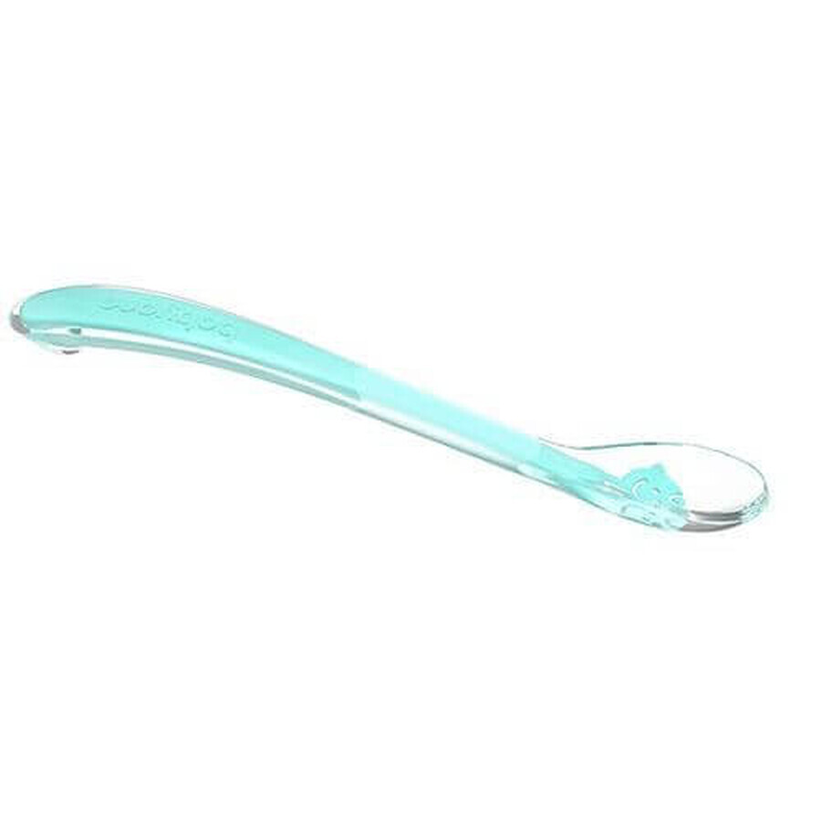 BabyOno Baby's Smile, soft silicone spoon for babies, mint, from 6 months, 1 piece.