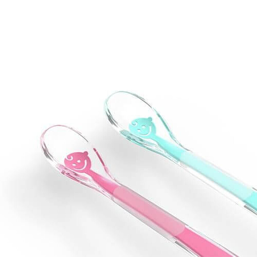 BabyOno Baby's Smile, soft silicone spoon for babies, mint, from 6 months, 1 piece.