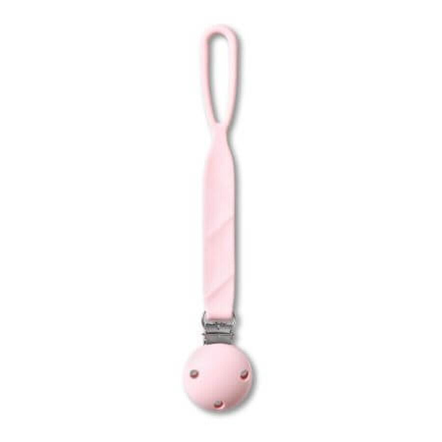 Suport din silicon pentru suzeta, Roz, Babyono