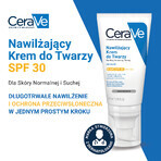 Cerave set, moisturizing face cream, SPF 30, 52 ml + cleansing washing gel with ceramides, normal and oily skin, 236 ml