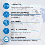 Cerave set, moisturizing face cream, SPF 30, 52 ml + cleansing washing gel with ceramides, normal and oily skin, 236 ml