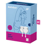 Satisfyer Feel Good, Menstruationstasse, 15 ml + 20 ml, Transparent, 2 Stück