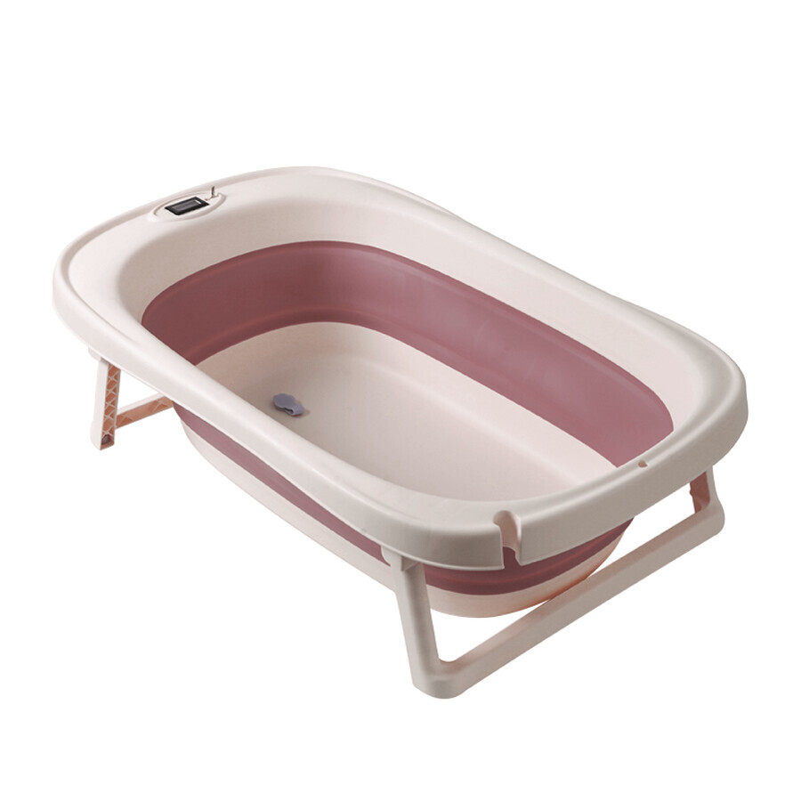 Portabebés plegable con termómetro LCD para bebés, rosa oscuro, Bebe Royal