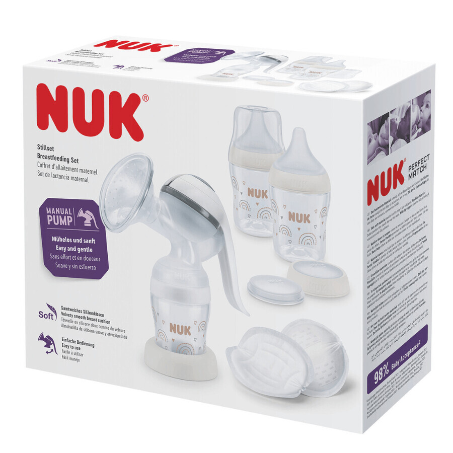 Perfect Match borstvoedingsset met handmatige borstkolf, Nuk