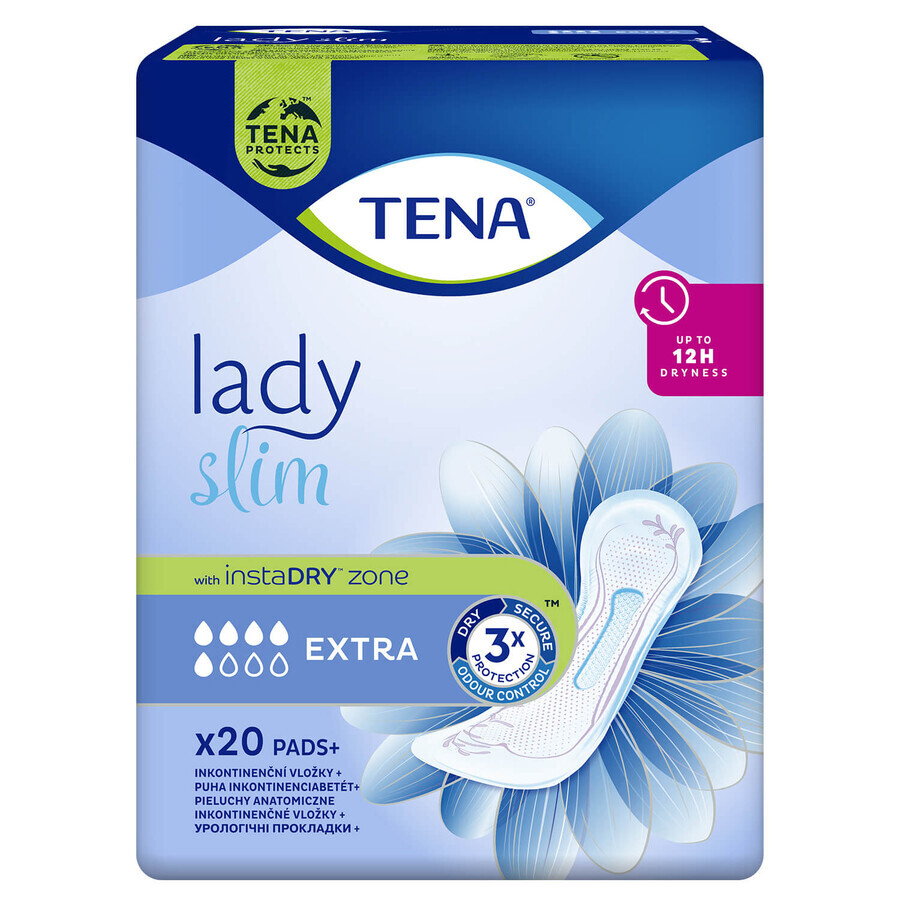 Set Tena Lady Slim, prosoape igienice specializate, Extra, 4 x 20 buc
