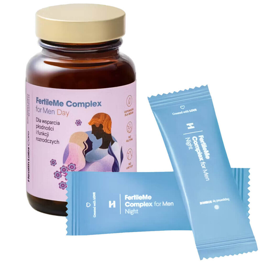 Health Labs FertileMe Complex For Men, 30 gélules + 30 sachets