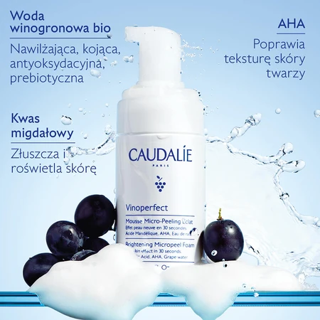 Caudalie Vinoperfect Micropeeling Luminoso, espuma micropulidora, 100 ml
