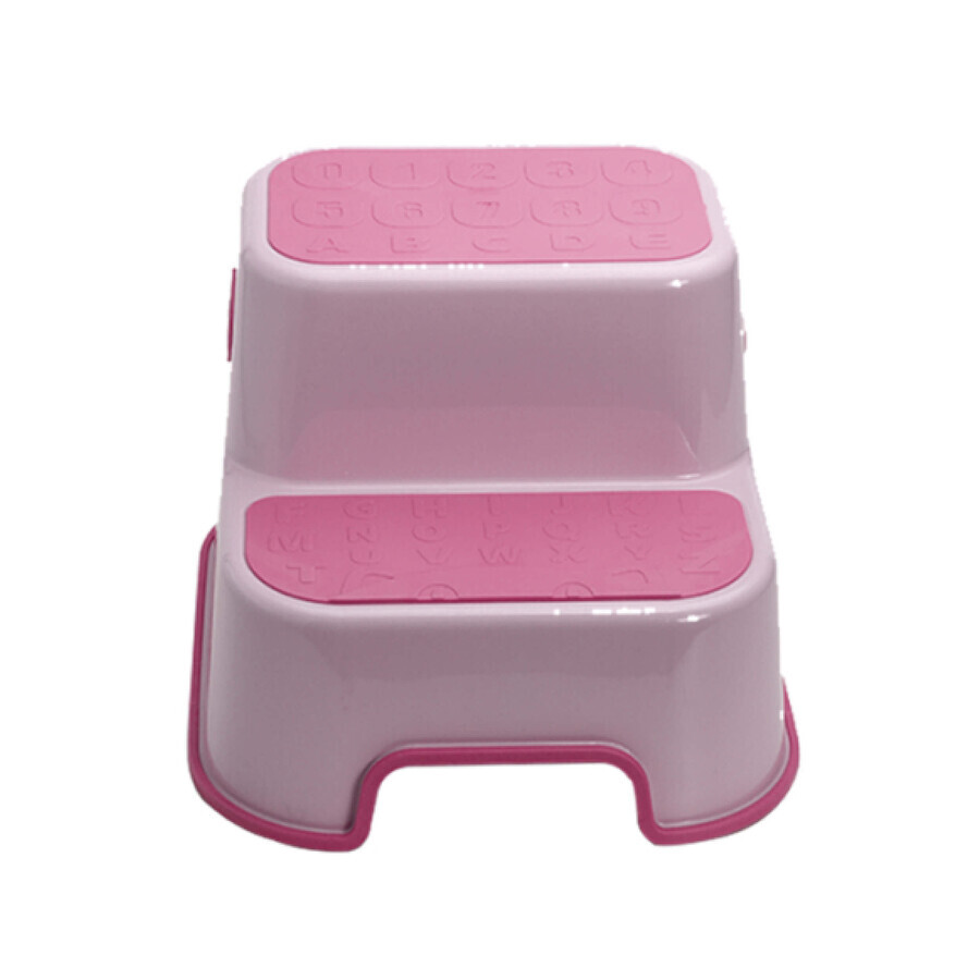 Anti-slip toilet seat with 2 steps, Pink, Bebe Royal