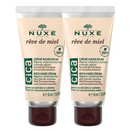 Nuxe Reve de Miel Cica, crema para manos y uñas, 2 x 50 ml