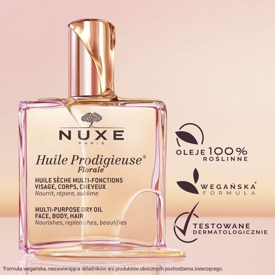 Nuxe Huile Prodigieuse Florale set, droge olie, 100 ml + shampoo, 30 ml + douche olie, 100 ml