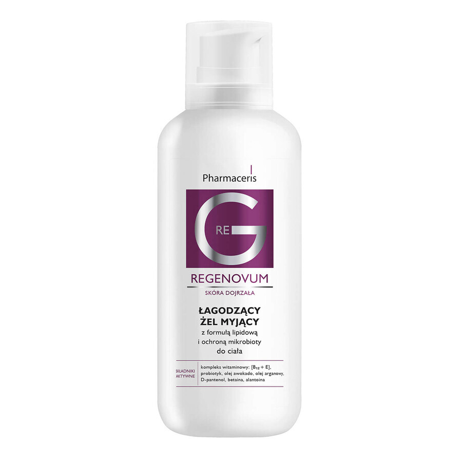 Pharmaceris G Regenovum, gel limpiador corporal calmante con fórmula lipídica, 400 ml