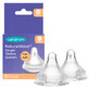 Lansinoh NaturalWave, bottle teat, silicone, XS very slow flow, from birth, 2 pieces