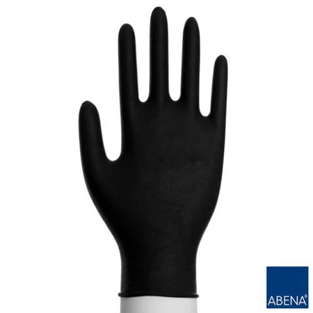 Abena, nitril handschoenen, niet-steriel, poedervrij, zwart, maat XL, 100 stuks