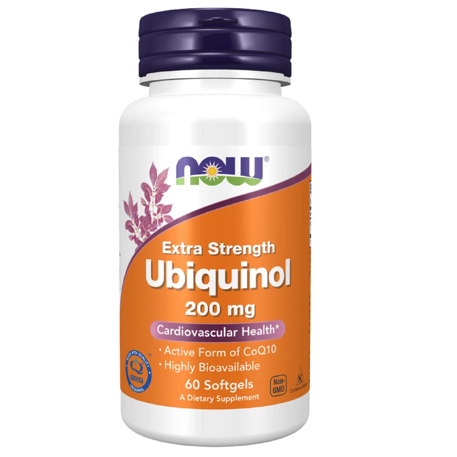Now Foods Ubiquinol 200 mg, coenzyme Q10, 60 gélules