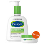 Cetaphil MD Dermoprotector, hydraterende lotion voor gezicht en lichaam, droge en gevoelige huid, met pompje, 236 ml + hydraterende gezichtscrème met hyaluronzuur, nachtcrème, 48 ml gratis