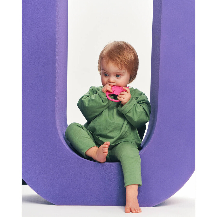 Luu Kids, sensory teether, Luuisa the cat, purple, after 4 months, 1 piece