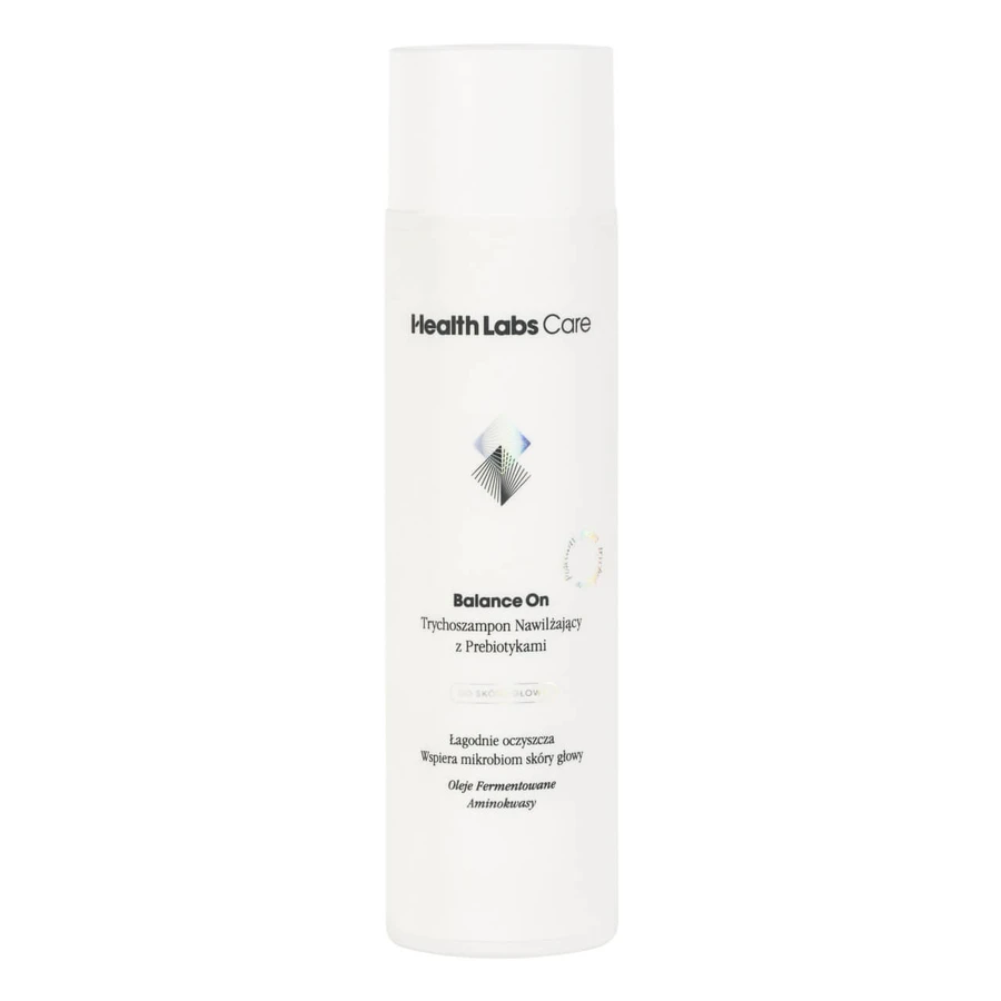 Health Labs Balance On kit, hydraterende trichome shampoo met prebiotica, 250 ml + trichome met ceramiden voor hoofdhuid, 175 ml + gratis haartulband