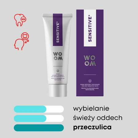 Woom Sensitive+, tandpasta voor overgevoelige tanden, 75 ml